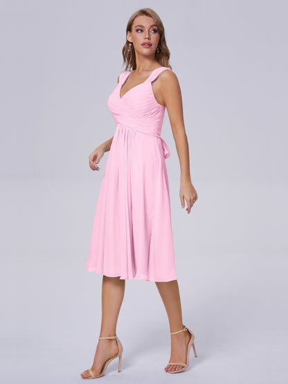 Mya Best Short Bridesmaid Dresses With Bowknot