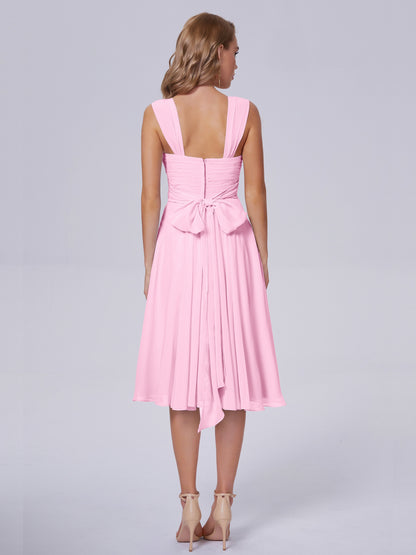 Mya Best Short Bridesmaid Dresses With Bowknot