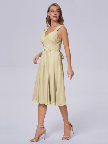 Mya Best Short Bridesmaid Dresses With Bowknot