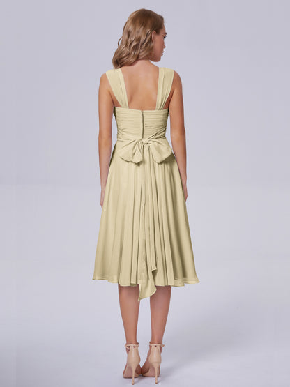 Mya Best Short Bridesmaid Dresses With Bowknot