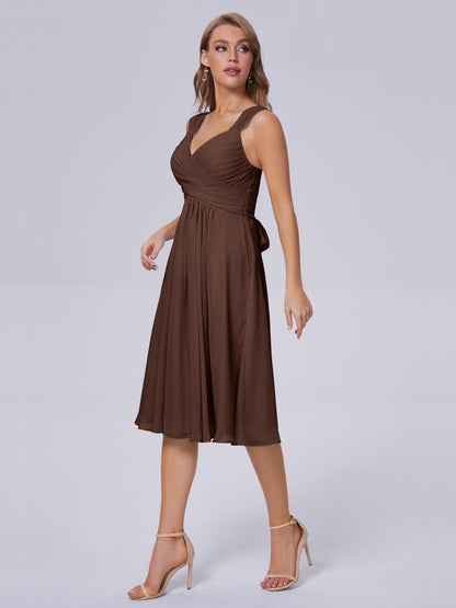 Mya Best Short Bridesmaid Dresses With Bowknot