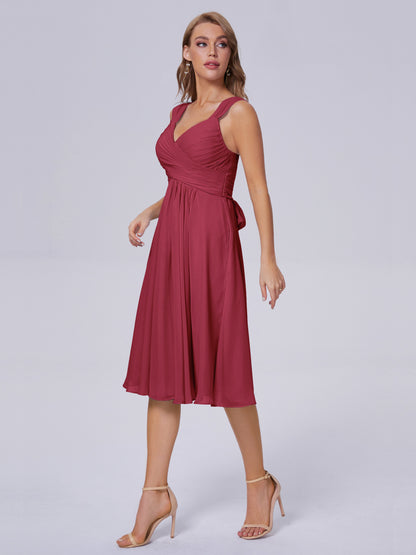 Mya Best Short Bridesmaid Dresses With Bowknot