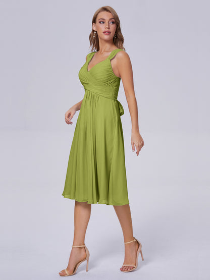 Mya Best Short Bridesmaid Dresses With Bowknot