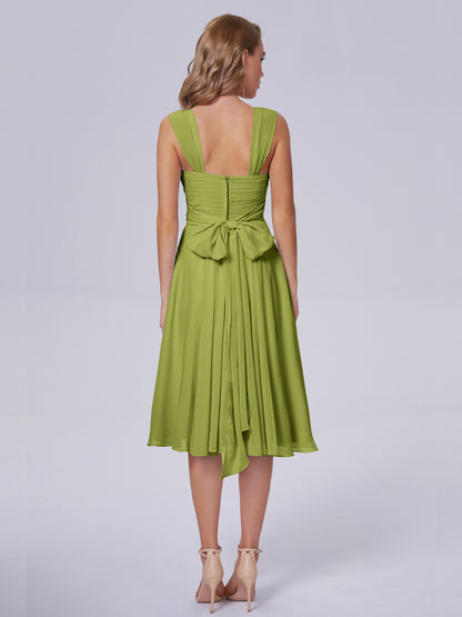 Mya Best Short Bridesmaid Dresses With Bowknot