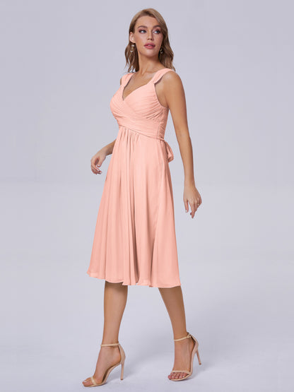 Mya Best Short Bridesmaid Dresses With Bowknot