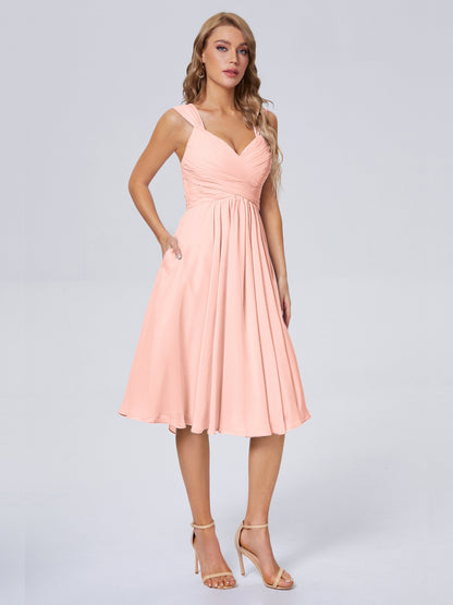 Mya Best Short Bridesmaid Dresses With Bowknot