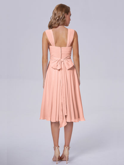 Mya Best Short Bridesmaid Dresses With Bowknot