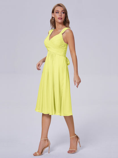 Mya Best Short Bridesmaid Dresses With Bowknot