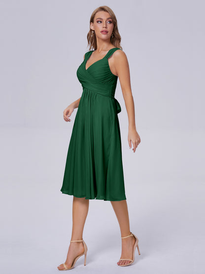 Mya Best Short Bridesmaid Dresses With Bowknot