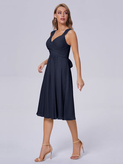 Mya Best Short Bridesmaid Dresses With Bowknot
