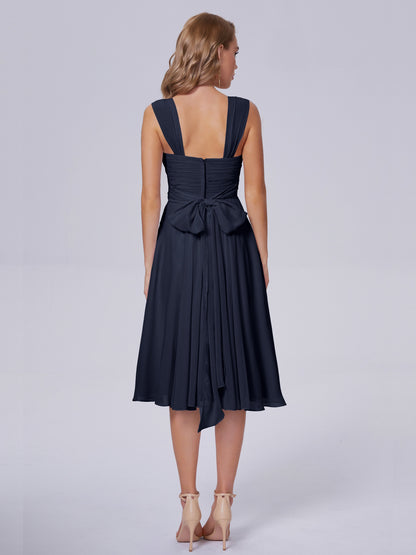 Mya Best Short Bridesmaid Dresses With Bowknot