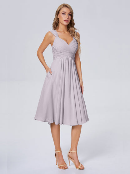 Mya Best Short Bridesmaid Dresses With Bowknot