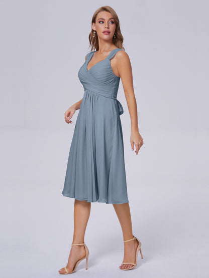 Mya Best Short Bridesmaid Dresses With Bowknot