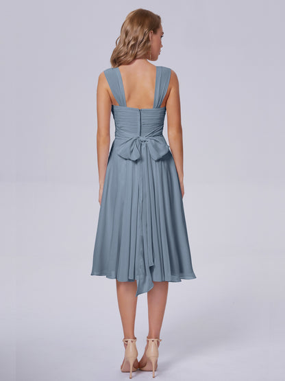 Mya Best Short Bridesmaid Dresses With Bowknot