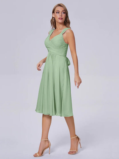 Mya Best Short Bridesmaid Dresses With Bowknot
