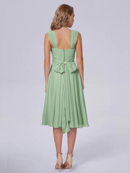 Mya Best Short Bridesmaid Dresses With Bowknot