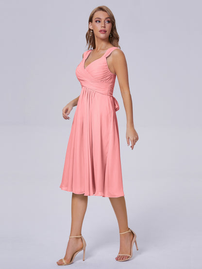 Mya Best Short Bridesmaid Dresses With Bowknot