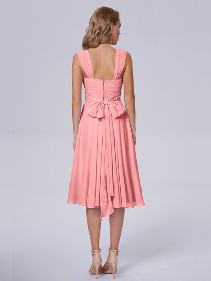 Mya Best Short Bridesmaid Dresses With Bowknot