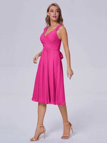 Mya Best Short Bridesmaid Dresses With Bowknot