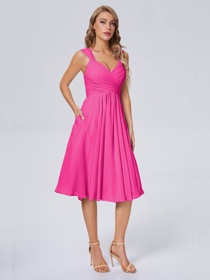 Mya Best Short Bridesmaid Dresses With Bowknot