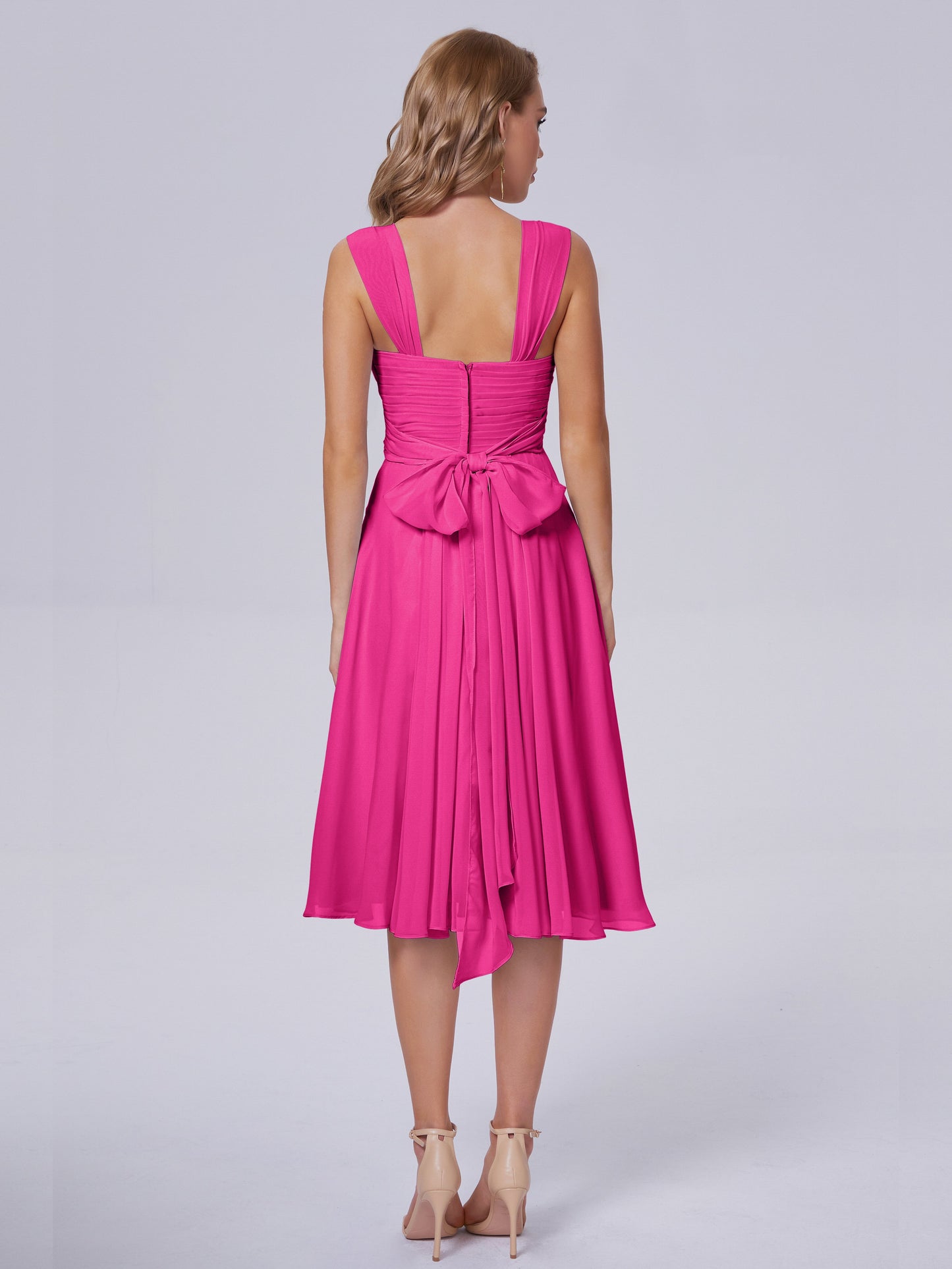 Mya Best Short Bridesmaid Dresses With Bowknot