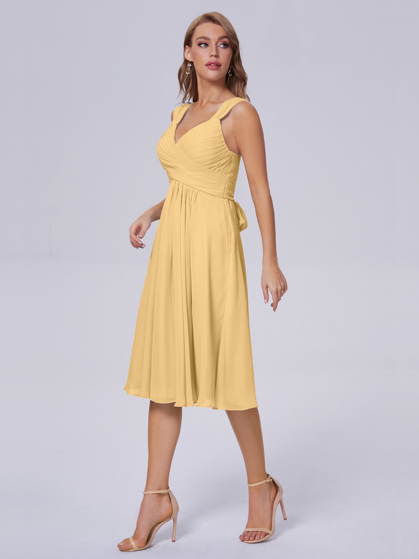Mya Best Short Bridesmaid Dresses With Bowknot