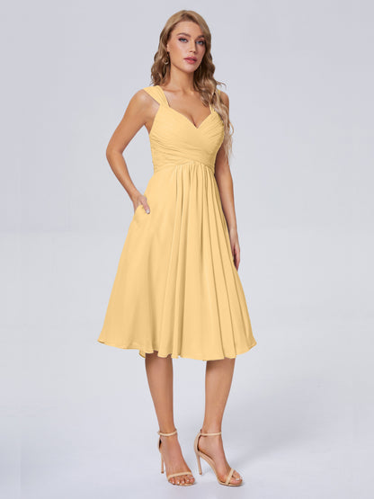 Mya Best Short Bridesmaid Dresses With Bowknot