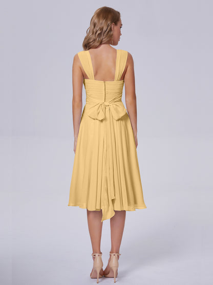 Mya Best Short Bridesmaid Dresses With Bowknot