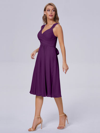Mya Best Short Bridesmaid Dresses With Bowknot