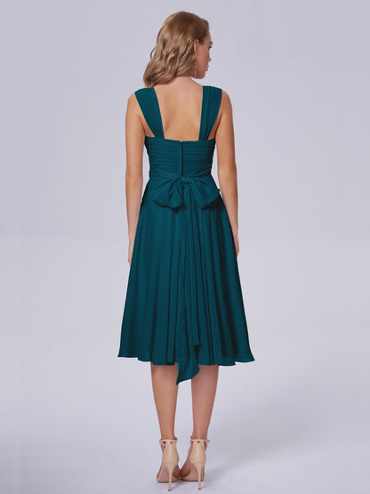 Mya Best Short Bridesmaid Dresses With Bowknot