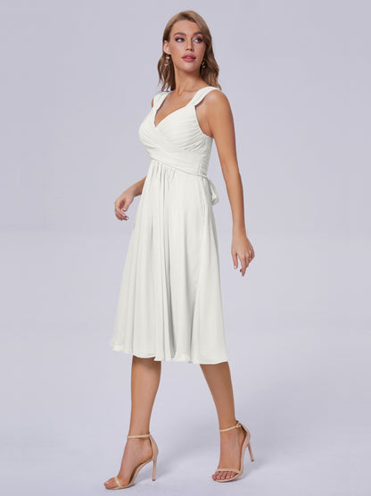 Mya Best Short Bridesmaid Dresses With Bowknot