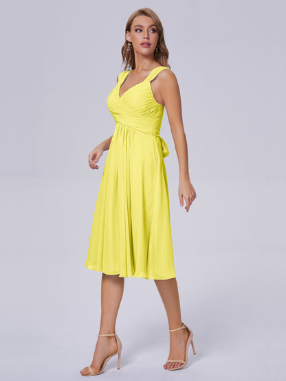 Mya Best Short Bridesmaid Dresses With Bowknot