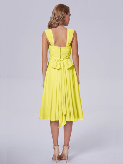 Mya Best Short Bridesmaid Dresses With Bowknot