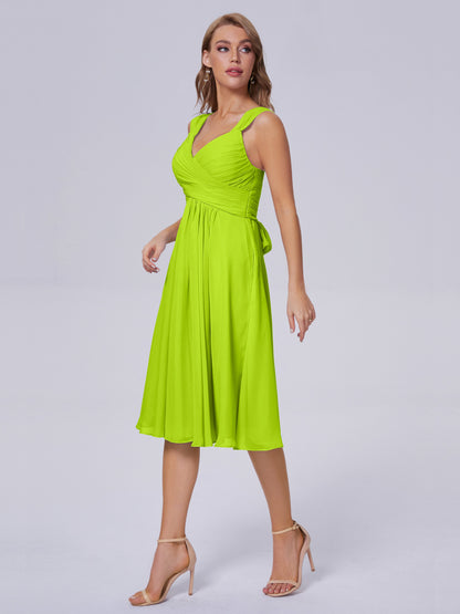 Mya Best Short Bridesmaid Dresses With Bowknot