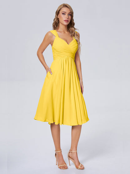 Mya Best Short Bridesmaid Dresses With Bowknot
