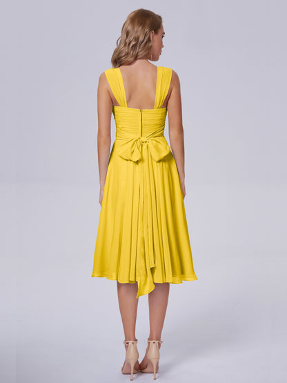 Mya Best Short Bridesmaid Dresses With Bowknot
