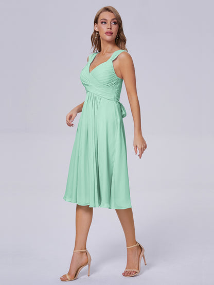 Mya Best Short Bridesmaid Dresses With Bowknot