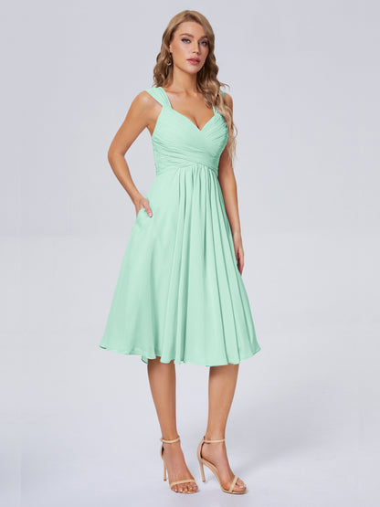 Mya Best Short Bridesmaid Dresses With Bowknot