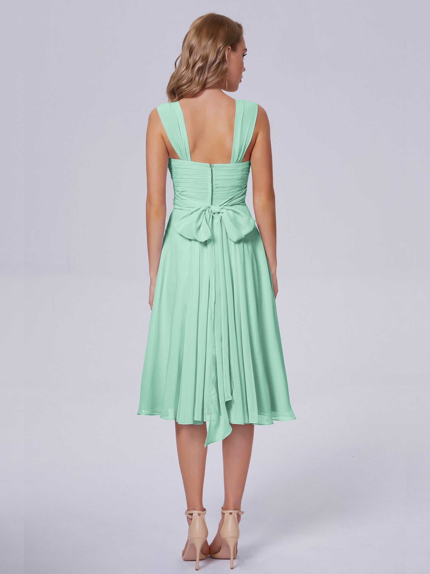 Mya Best Short Bridesmaid Dresses With Bowknot