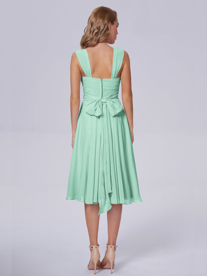 Mya Best Short Bridesmaid Dresses With Bowknot