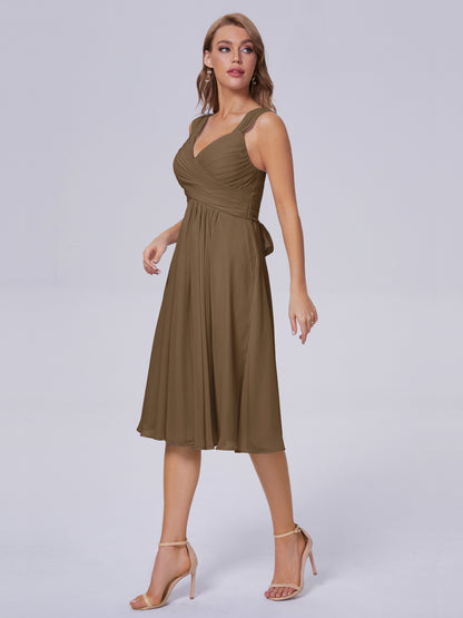 Mya Best Short Bridesmaid Dresses With Bowknot