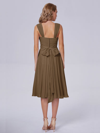 Mya Best Short Bridesmaid Dresses With Bowknot