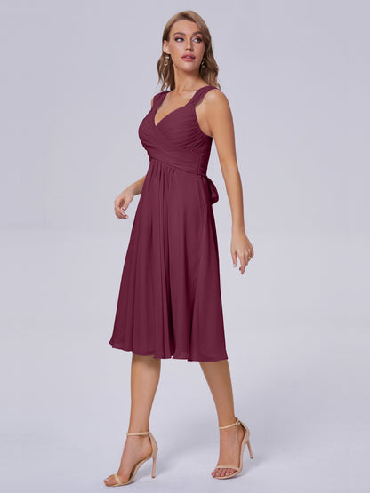 Mya Best Short Bridesmaid Dresses With Bowknot