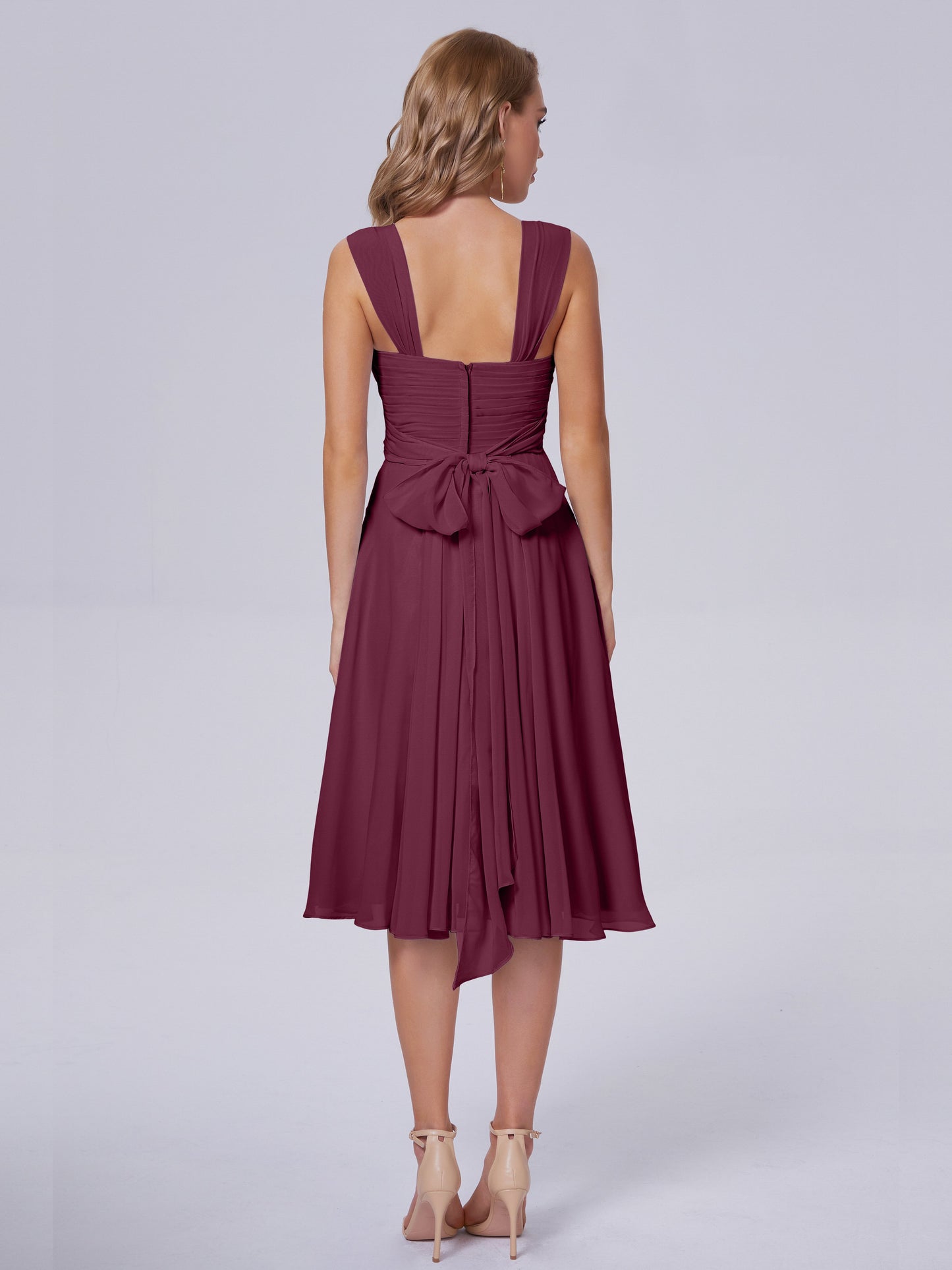 Mya Best Short Bridesmaid Dresses With Bowknot