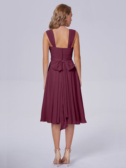 Mya Best Short Bridesmaid Dresses With Bowknot