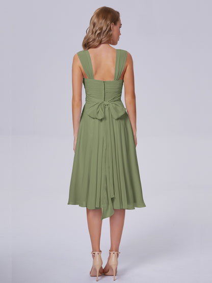 Mya Best Short Bridesmaid Dresses With Bowknot