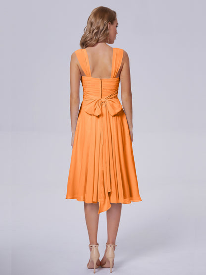 Mya Best Short Bridesmaid Dresses With Bowknot