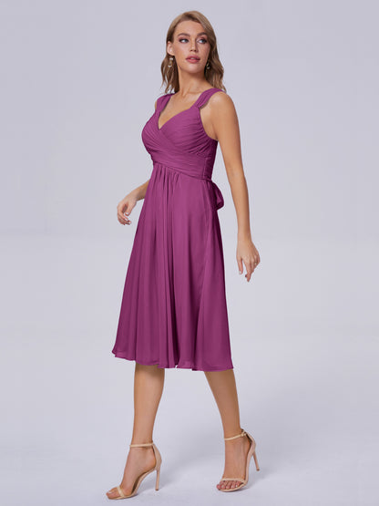 Mya Best Short Bridesmaid Dresses With Bowknot