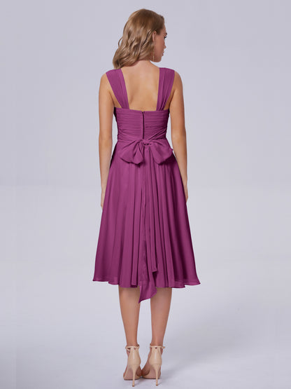 Mya Best Short Bridesmaid Dresses With Bowknot