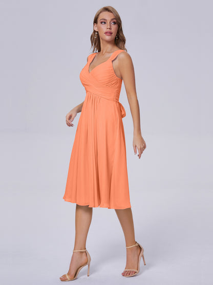 Mya Best Short Bridesmaid Dresses With Bowknot